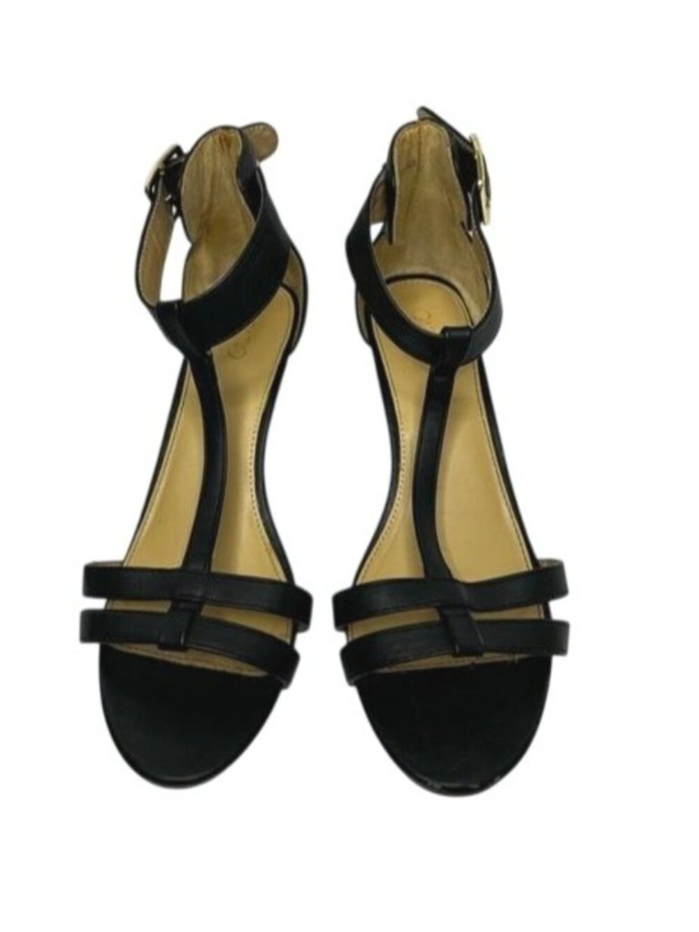 CATO Black Strappy Heels Size 8 Open Toe Ankle Strap Stiletto Sandals - Picture 9 of 11